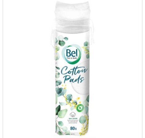 Bell Face & Body Cotton Round Pads 80 Pads